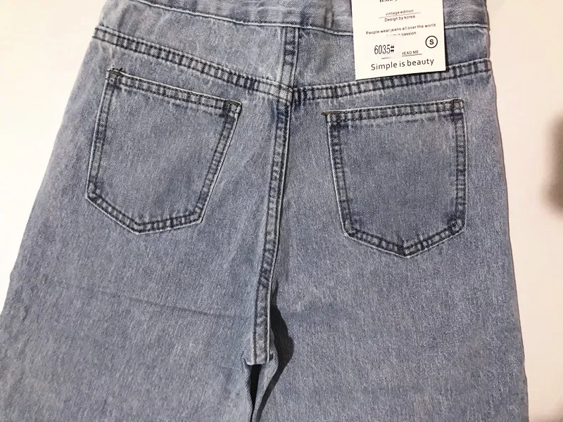 Calça jeans folgada de cintura alta feminina, calças largas de perna reta, cinza, azul, streetwear, moda, coreano, novo, 2023