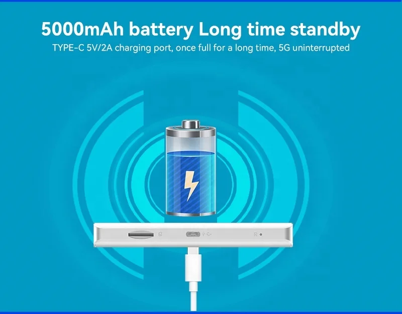 5G Mobiler WLAN-Router 5000 mAh Akku