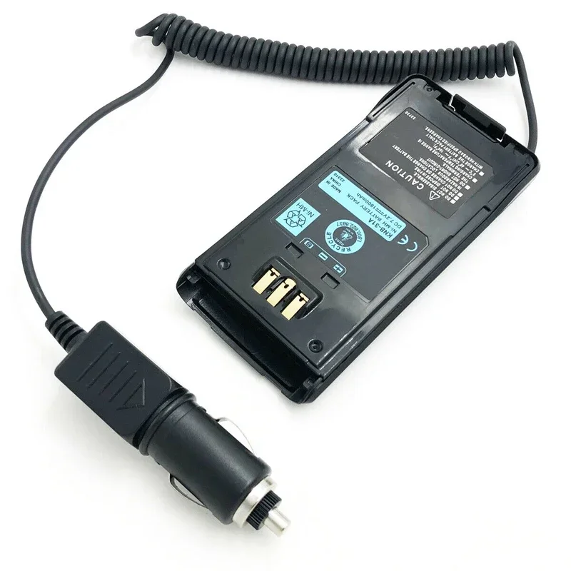 KNB31A pengisi daya baterai mobil, adaptor Eliminator untuk Kenwood TK-3180 Tk2180 Tk3180 TK5210 TK5310 Aksesori Walkie Talkie