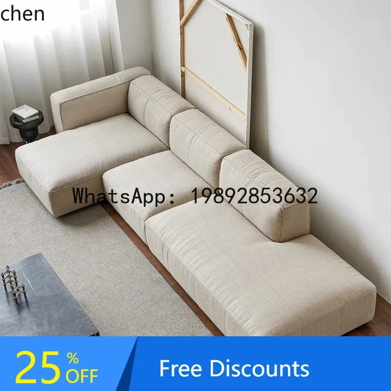 

modern simple cotton and linen fabric sofa size living room apartment minimalist combination module sofa