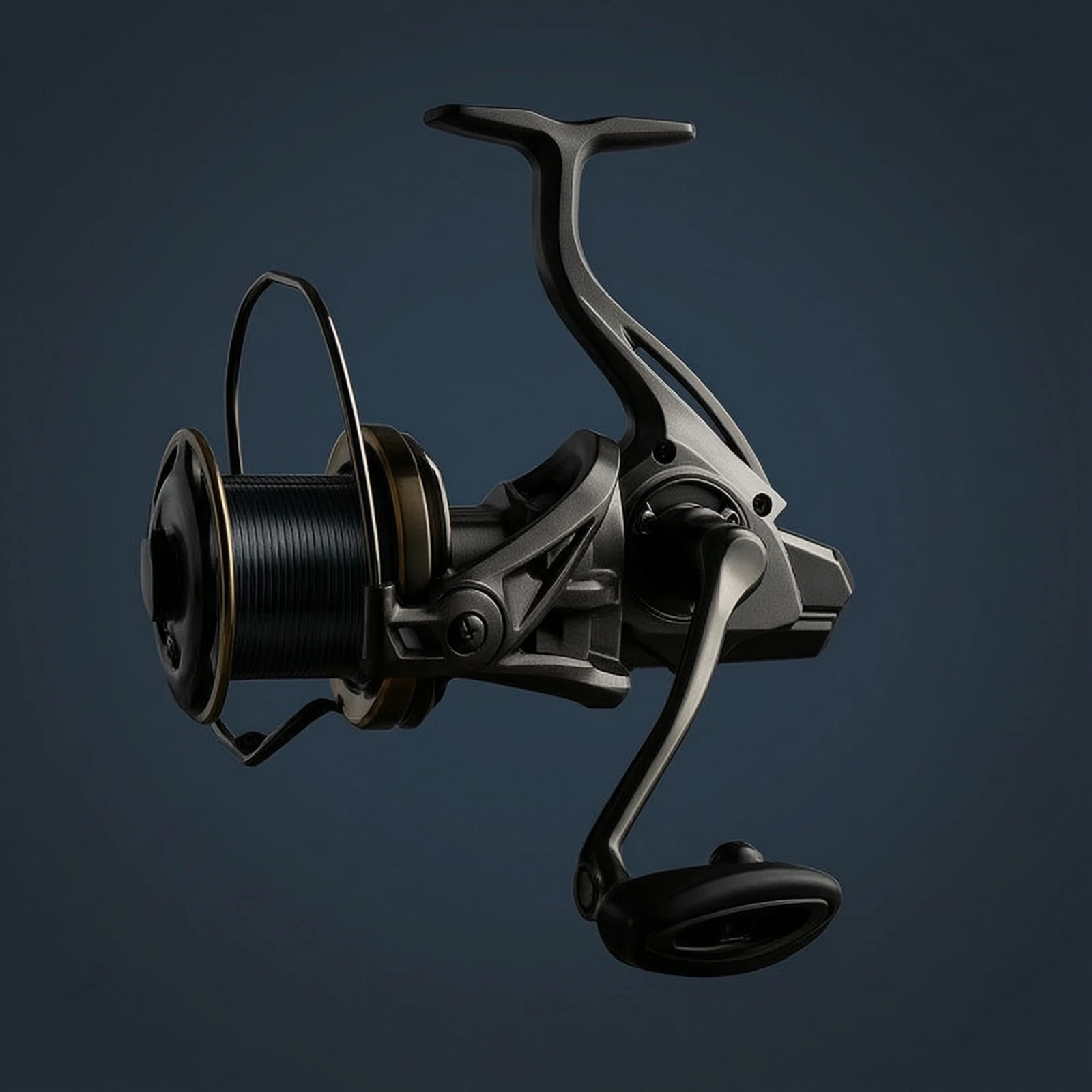 Revolving Fishing Reel with Folding Handle High-Capacity Front Drag Revolving Reel Tackle Sturdy Rustproof for Anglers
