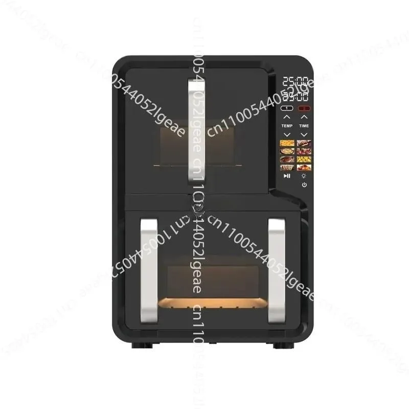 Household Large Capacity 5L + 7L Upper and Lower Double Color Screen Kitchen Air Fryer Electric Fryer Electric