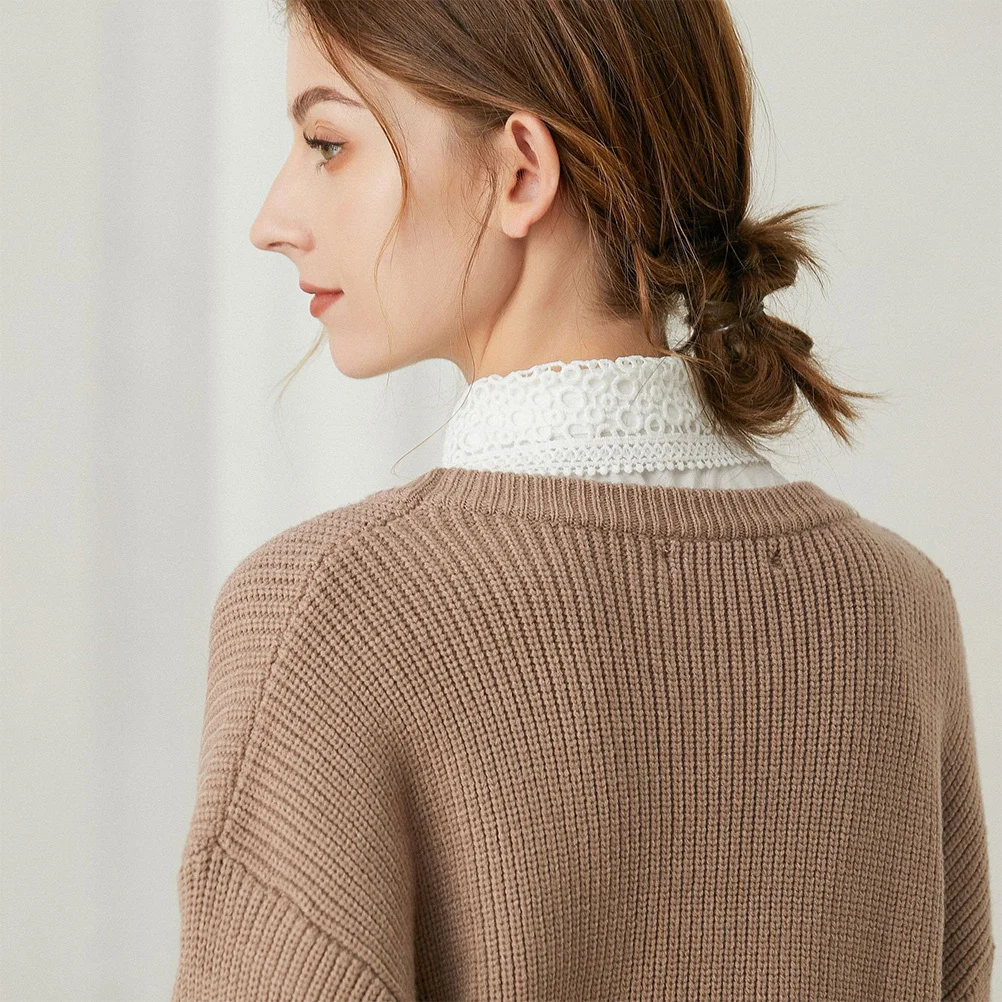 쉬폰 레이스 칼라 가볍고 착용하기 쉬운 셔츠 스웨터 드레스 블라우스 스타일리시한 가짜 칼라