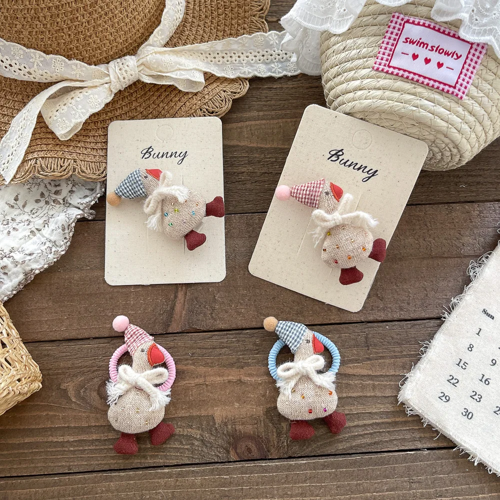 

Заколка для волос с милым бантом и уткой из мультфильма, шляпа с бусинами, детская повязка для волос, резиновая резинка для девочек и женщин, головные уборы, инструменты для укладки волос, аксессуары