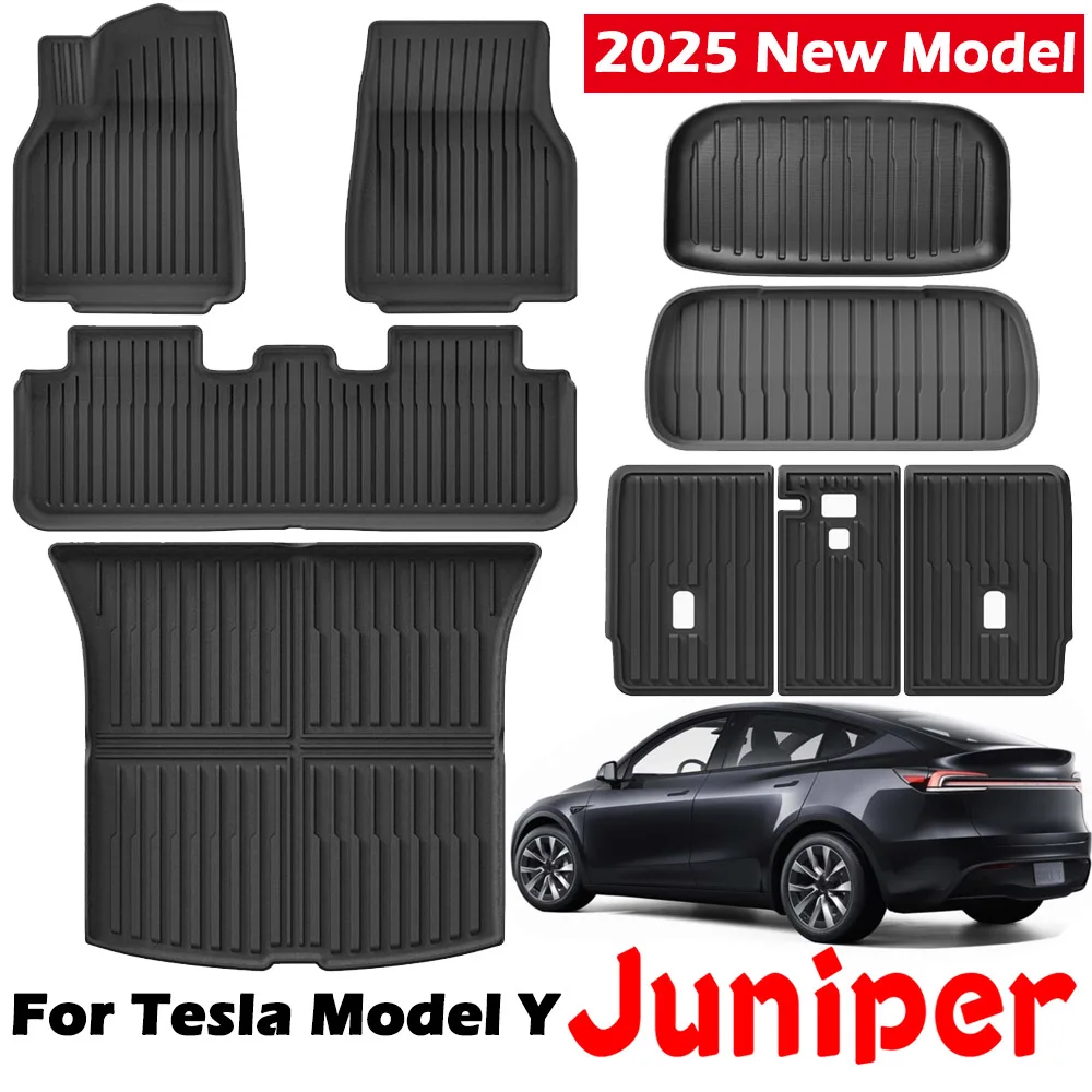 

TPE Floor Mats for Tesla Model Y Juniper Model Y Highland 2025+,All Weather Floor Mats & Cargo Liner Accessories(LHD/RHD)