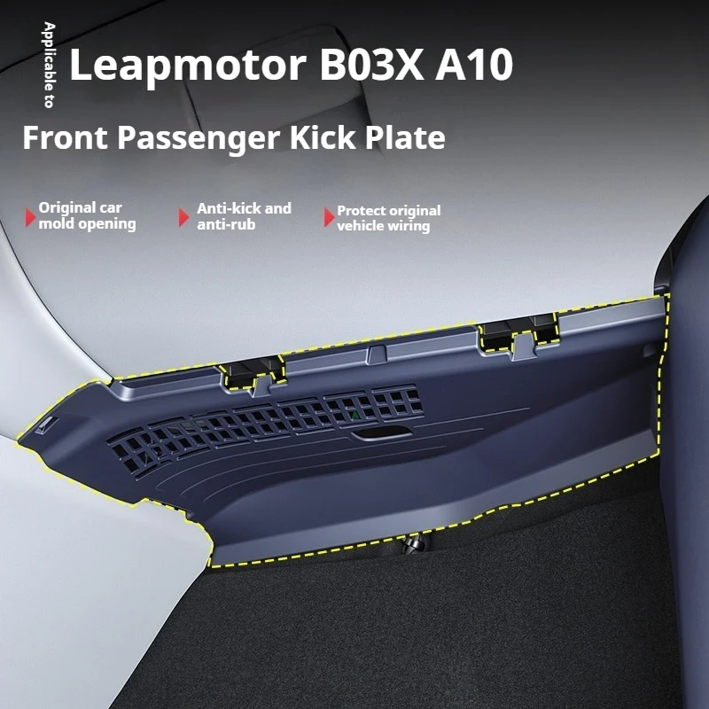 For Leapmotor B03X A10 Driver and Co Driver Anti Kick Board ABS Circuit Protection Board Cover Interior Modify Car Accessories