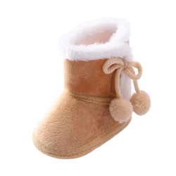 Toddler Shoe Cozy Fleece Snow Boots Winter Baby Girl Shoes Warm Baby Footwear for Newborn Toddlers