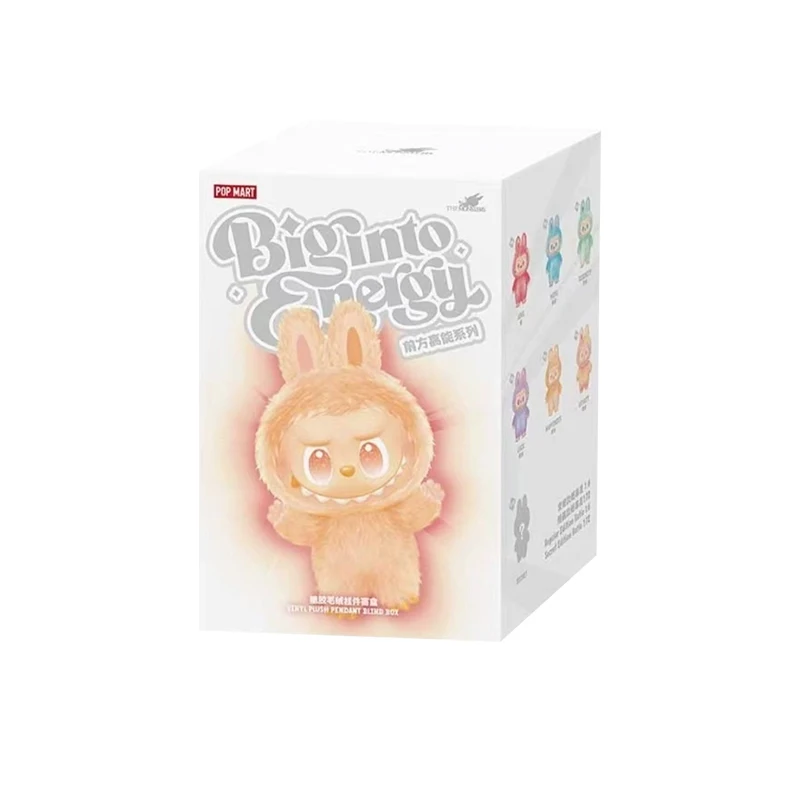 Original Labubu 3.0 Big into Energy Plüschpuppe - Pop Mart Offizielle Blindbox Weiche Sammelfiguren Wohndekoration