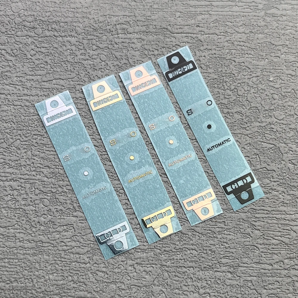 S Logo Nickel Metal Stickers Watch Modification Accessories Silvery Gold Black Rose Gold