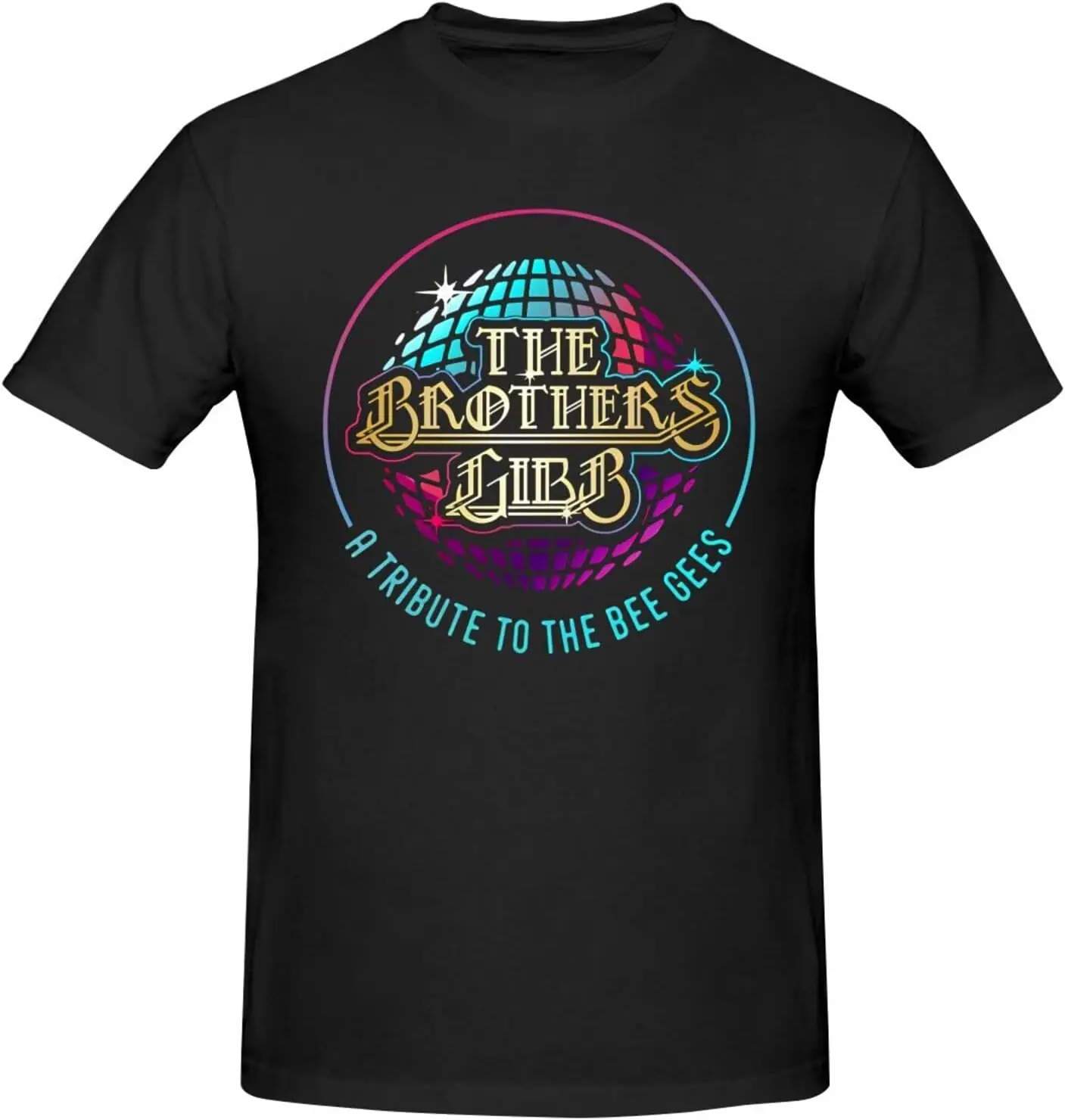 

Bee Music Gees Shirt Men's Personalised Short Sleeve T Shirt Fashion Graphic Tees Cool Casual Tops Black Medium