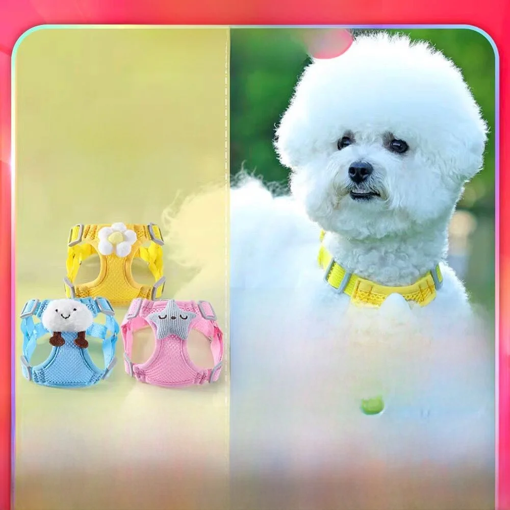 Adjustable Dog Leash Vest Style Breathable Mesh for Small Dogs Teddy Bichon Pomeranian Puppy Chest Wrap Baby Carrier view 3