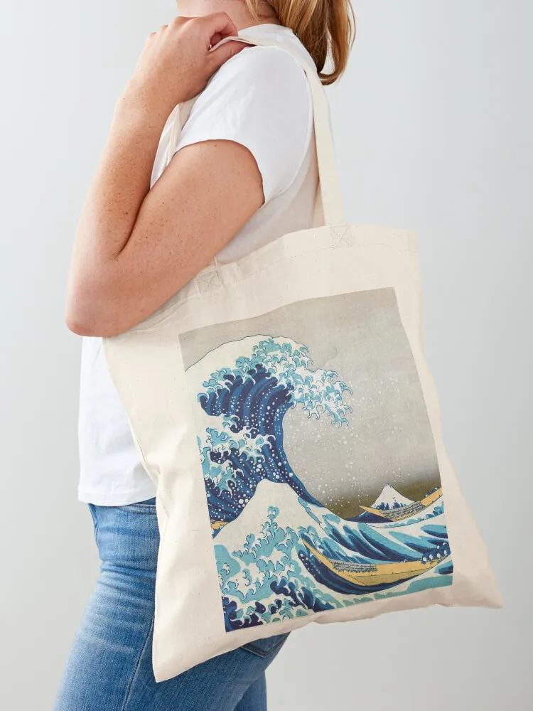 

Great Wave off Kanagawa 1831 Tote Bag Canvas Beach bag tote bags men reusable grocery bags