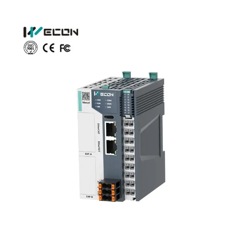 Wecon EtherCAT Card Type PLC A500 Series A521-0808N-D 24VDC Power, High Speed Transistor Output, Support IL/LD/FB/FC/ST