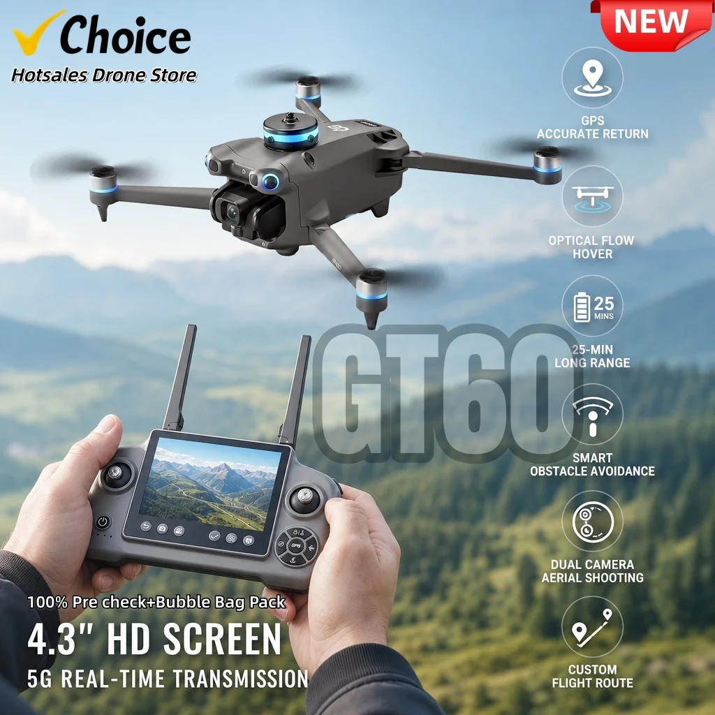 New GT60 GPS Drone High Definition Aerial Photography Quadcopter with Airdrop Obstacle Avoidance And Return Function