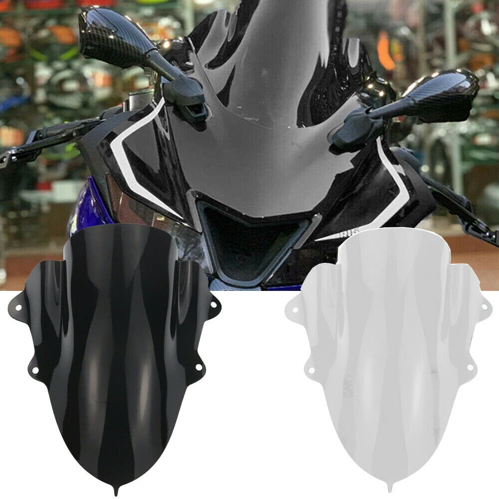 

T48C_for YAMAHA YZF R125 R15 V3.0 2017-2020 Motorcycle Windshield WindScreen Visor Double Bubble A