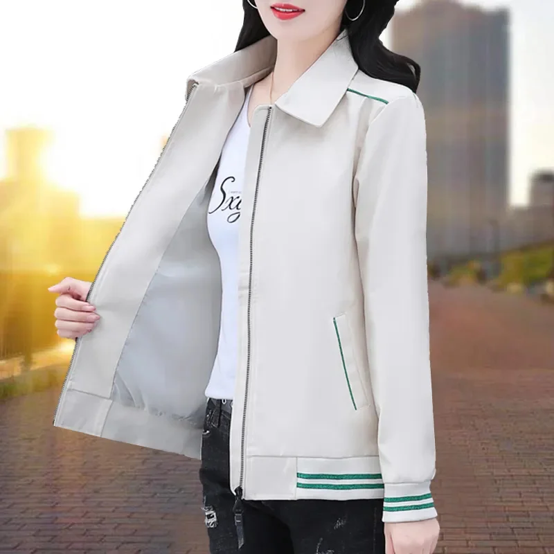 Spring Autumn Leather Jacket Female 2024 Loose Fashion Plus Size 4XL Zipper Black Leather Jackets Loose Coat Women Outwear