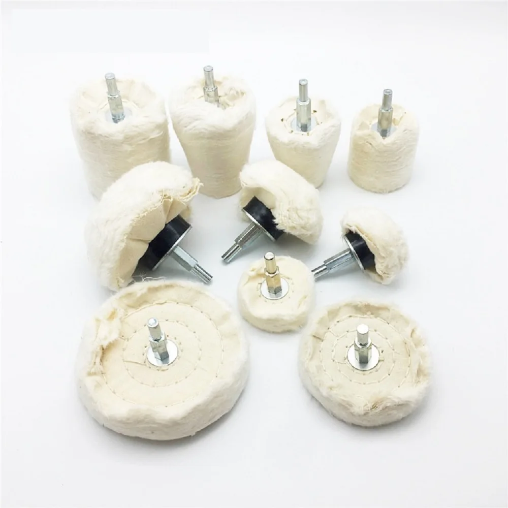 

1 Pcs 6mm Shank Cotton Polishing Wheels Cloth Buffing Wheel Grinder for Jewelry Wood Metal Abrasive Tools Cone Brush