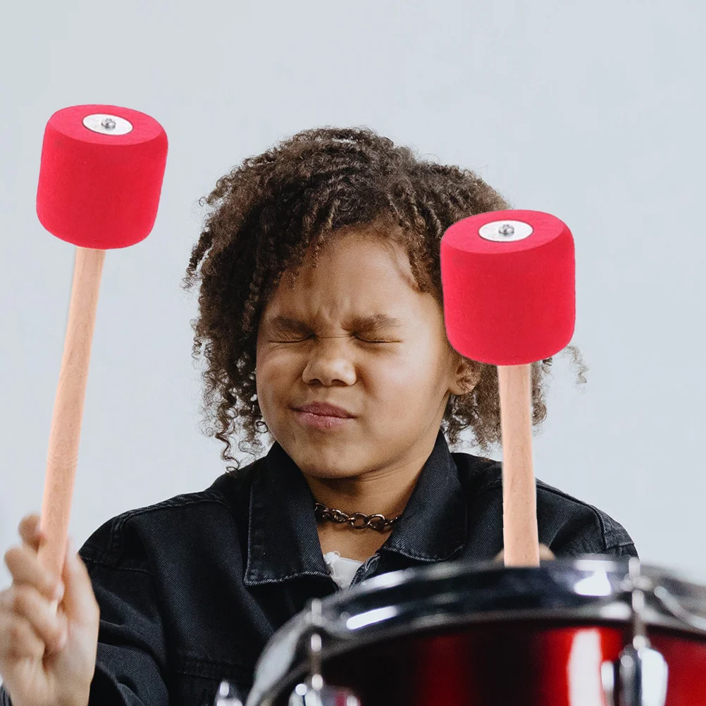 

Bass Drum Mallet Eva Foam Head Wooden Handle Lightweight Drumstick For Percussion Snare Drum Accessories Instrument Parts