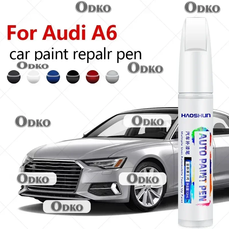 For Audi A6 1994-2025 C4 C5 C6 C7 C8 Paint Repair Pen Touch Up Scratch Remover DIY Auto Accessories Black White Silver Red Blue