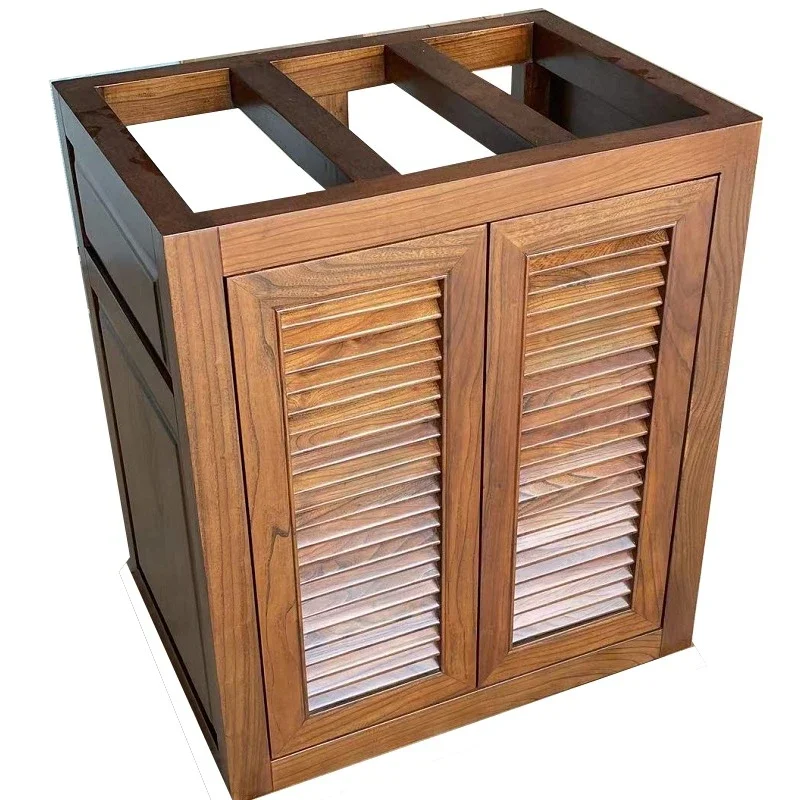 

Log claim, solid wood fish tank bottom cabinet, grass tank, sea tank, arowana tank base cabinet, elm red oak.