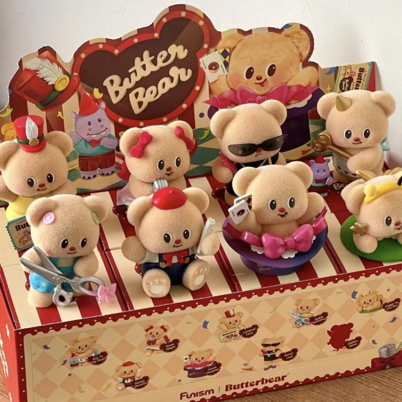 

Масляный медведь, верхняя команда, слепая коробка, игрушечные фигурки, флокированная натуральная фигурка, модный орнамент, загадочная коллекция, подарок для детей