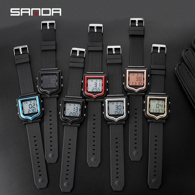 Sanda Fashion Sports Men\'s Womens Watches Luxury Military Electronic Shock Proof Waterproof Digital Wristwatch Relogio Masculino