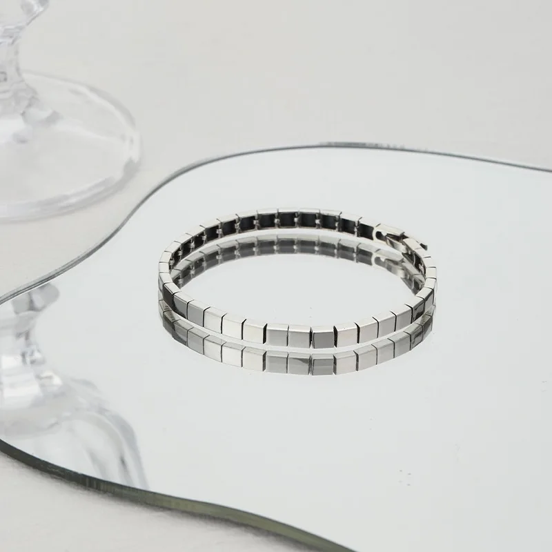 BOCAI New Real S925 Pure Silver Fashionable and Simple Design Woman Bracelet Temperament Literary Jewelry Accessories