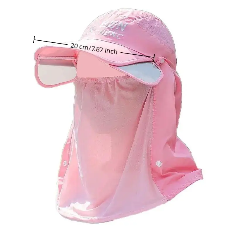 Damen-Sonnenschutzkappe aus Eisseide, atmungsaktiv, UV-Sonnenschutz, staubdicht, Schutzschild, Sommer, Outdoor-Sport, Kopfbedeckung – Detail 1