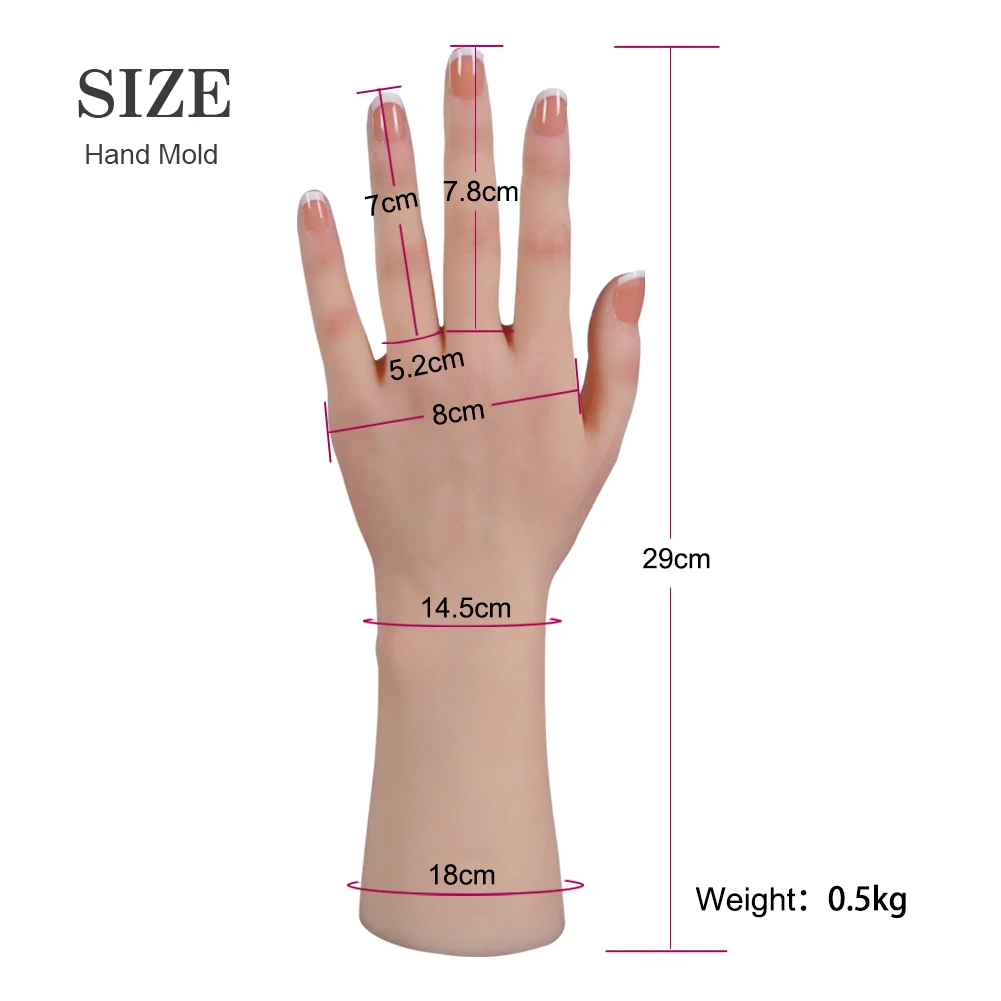 Manichino realistico del piede della mano del Silicone del modello del piede delle mani femminili del materiale del Silicone realistico per