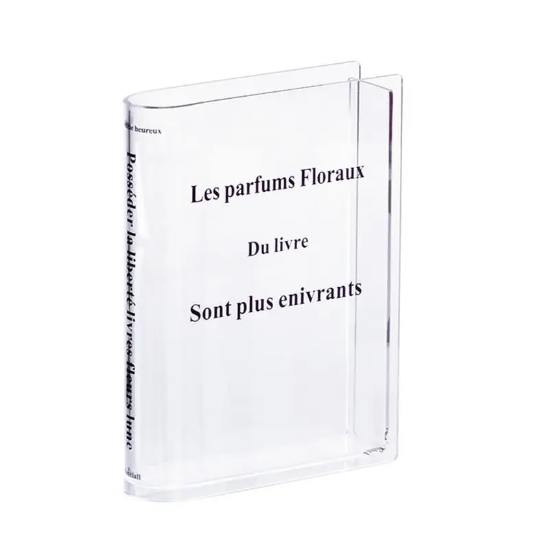 

Transparent Book Vase Acrylic Clear Book Shaped Unique Vase Aesthetic Room Decor Vase Artistic Cultural Flavor Unbreakable Vase