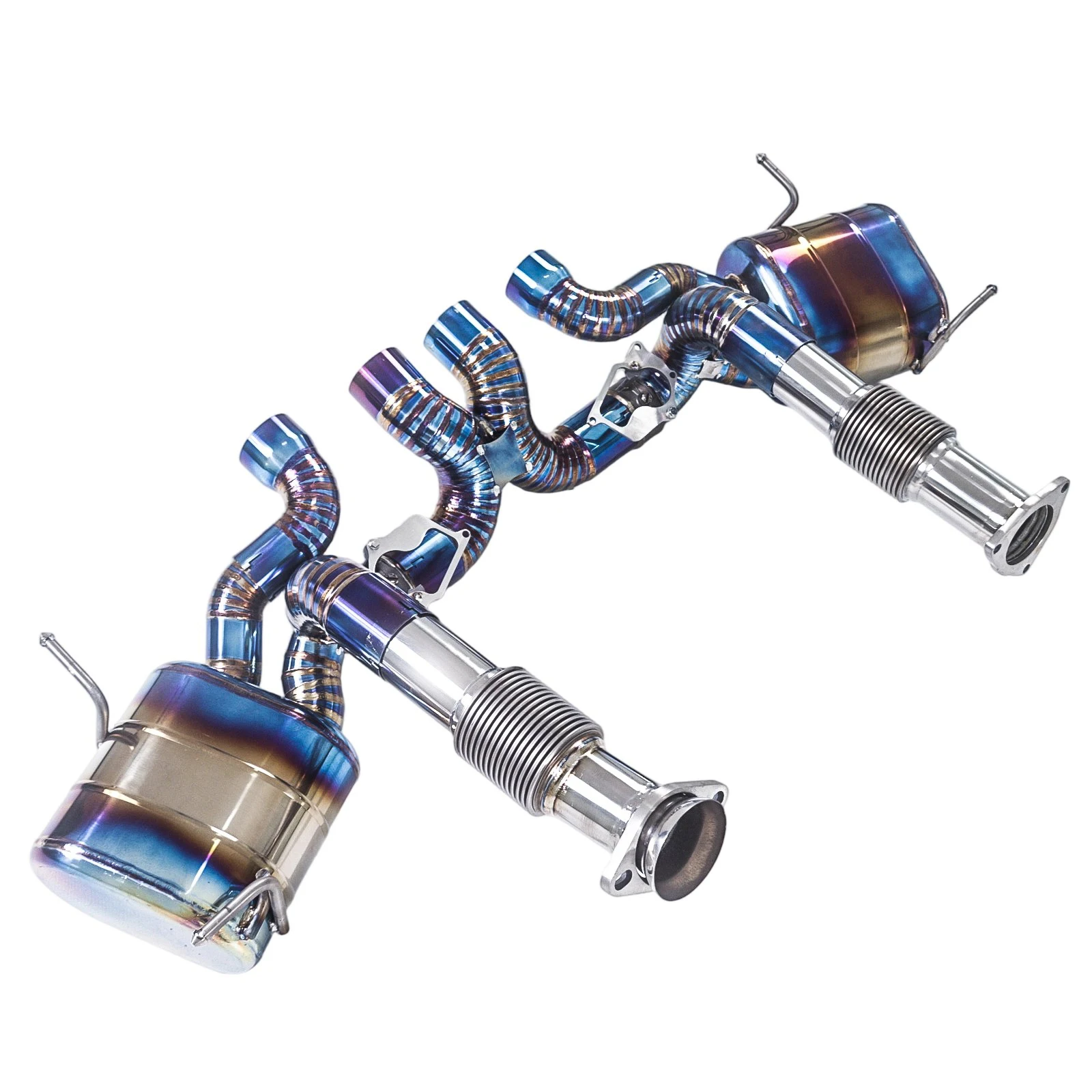 GFC exhaust/Suitable for 2020-2024 Corvette C8 Z06 5.5L Catback titanium alloy blued performance valve exhaust four-outlet