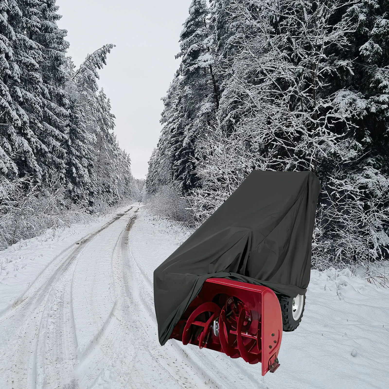 

Snow Blower Cover Premium Oxford Cloth Waterproof Tear Resistant Protection for Two-Stage All Weather Outdoor Storage