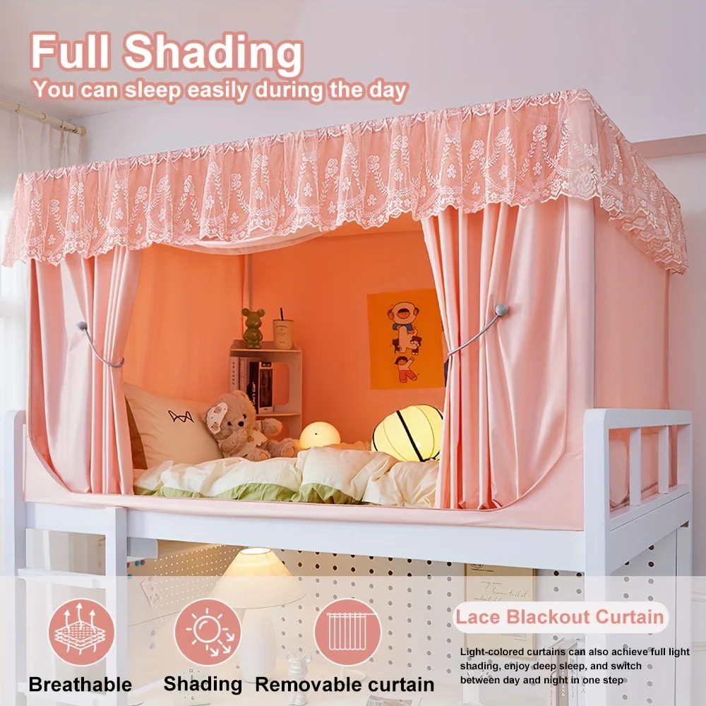 Foldable Mosquito Net Featuring Silent Sliding Rails, A Double-sided Zipper, and An Expandable Bottom Design.