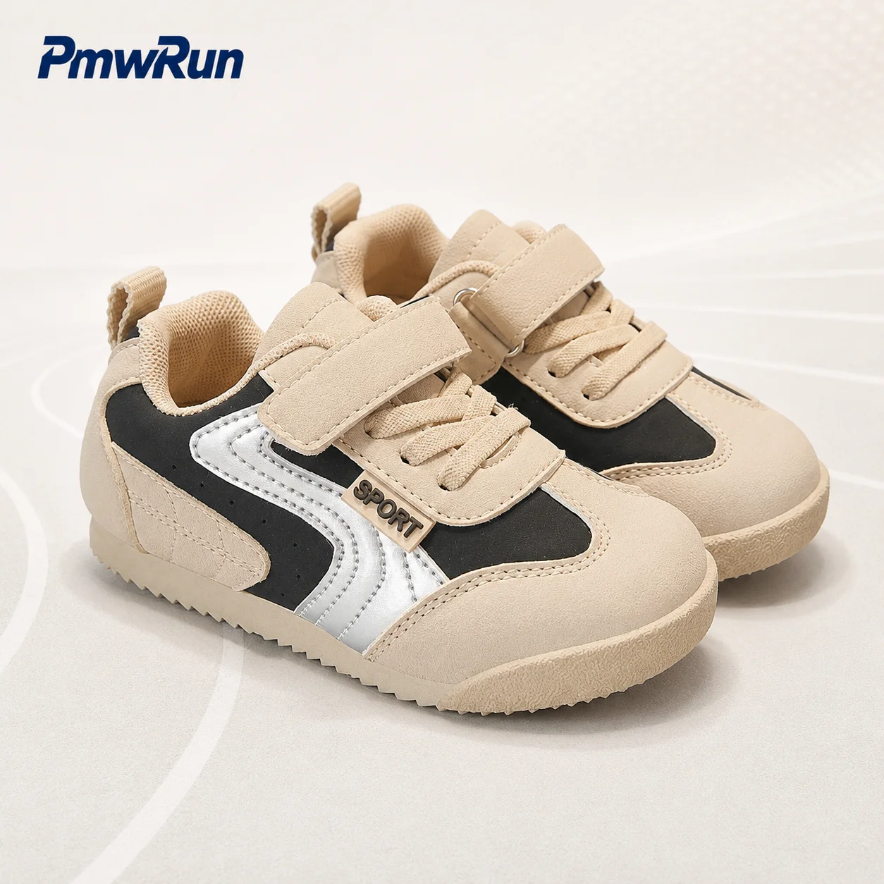 

PU Leather Sport Shoes For Children Anti-slippery Waterproof Kid's Sneakers Trend Fashion Boy's Girl's Running Footwear