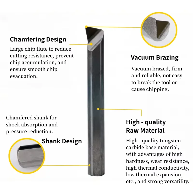 Diamond PCD Cbn Turning Boring Tools Lathe Borer Bore Cutter Bar Bit for Processing Aluminum Brass Iron Steel Part