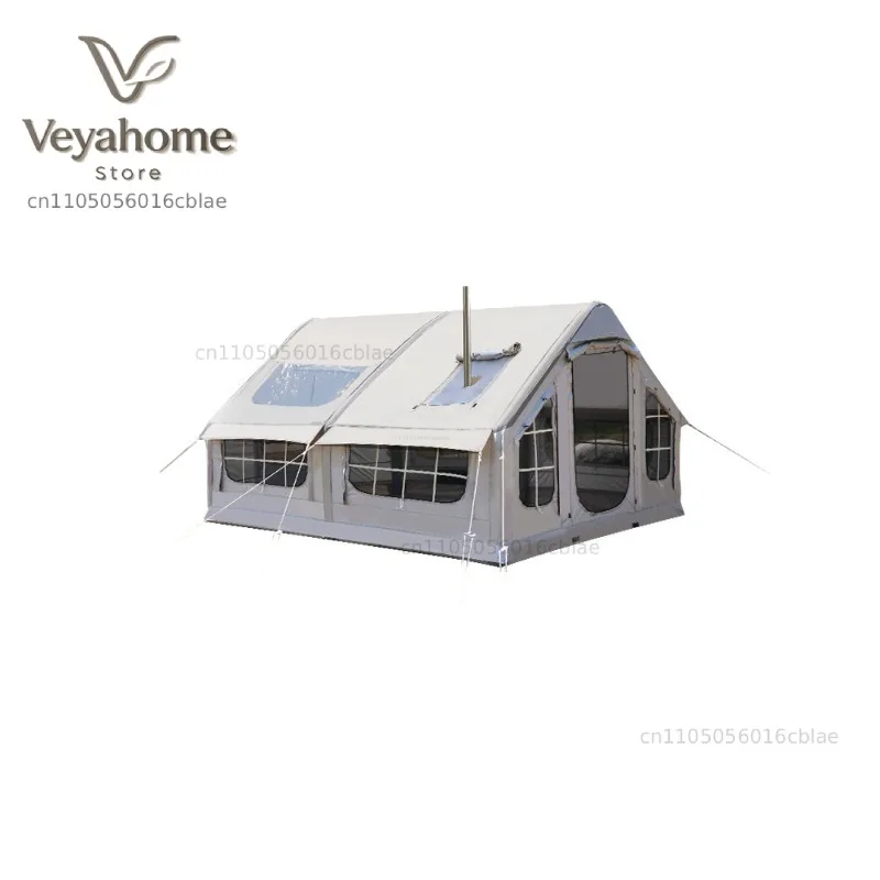 Outdoor Inflatable Tent Camping for 3-4 People,fully Automatic,two Rooms and One Hall,suitable for Waterproof Tent