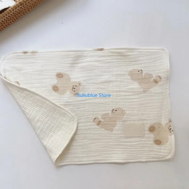

Print Face Towel for Infant Soft Drooling Bibs Wash Cloth Cotton Muslin-Handkerchief Skin Friendly Nursing Burp Cloth 62CF