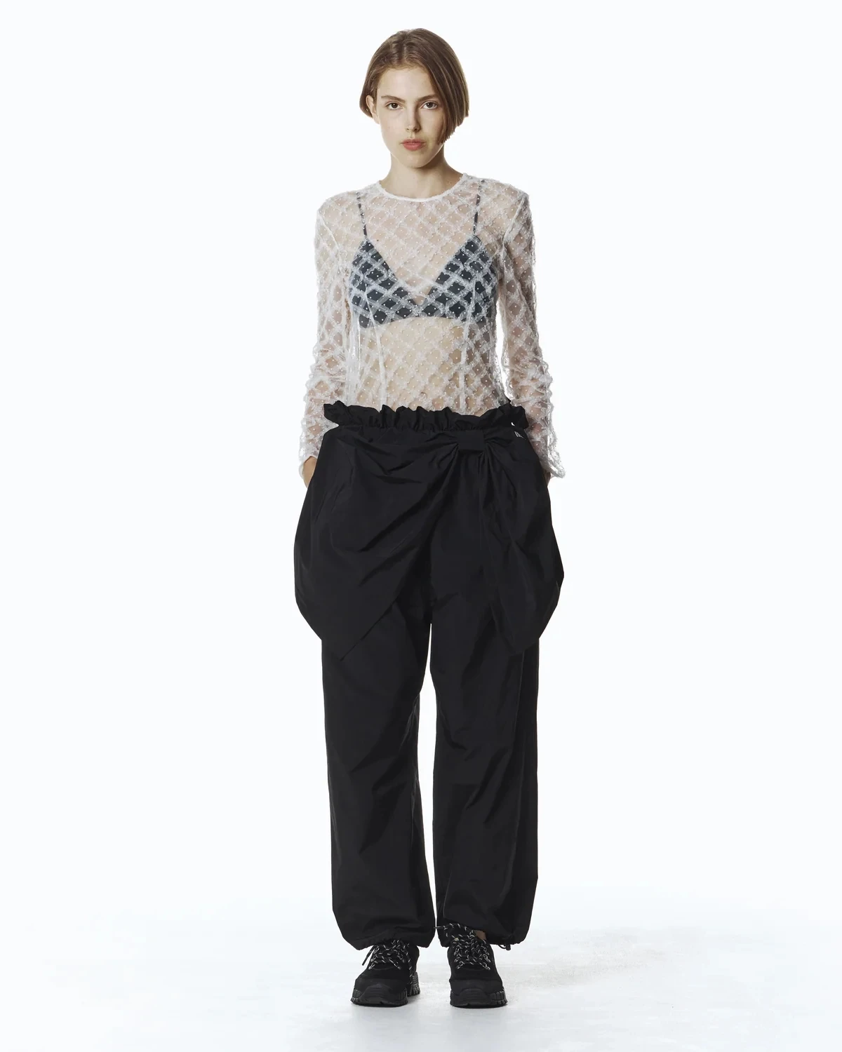 Loose Pants for Women Japanese Mass-produced Casual Trousers Comfortable Versatile Long Pants with Ruffled Edges Spring Autumn