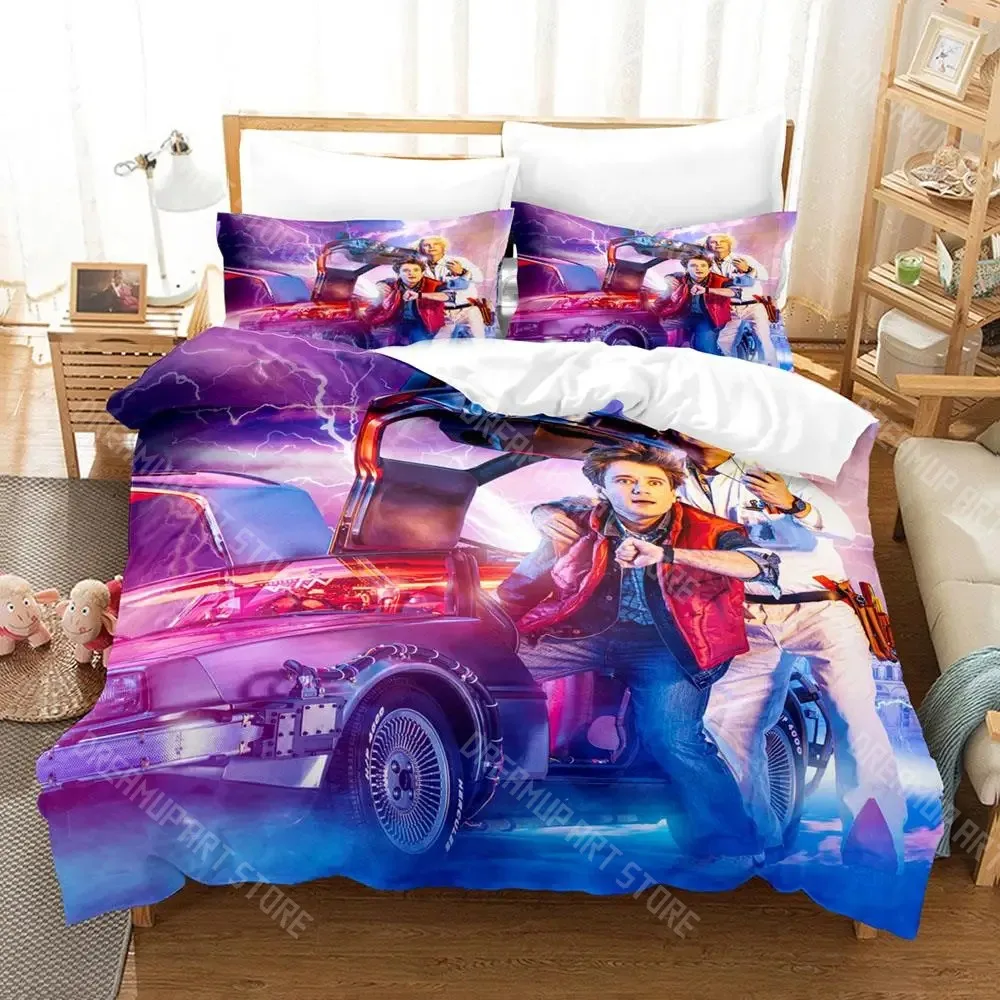 3D Printed Back To The Future Bedding Set for Boys Girls Duvet Cover Pillowcase Twin Queen King Full Single Double Sizes