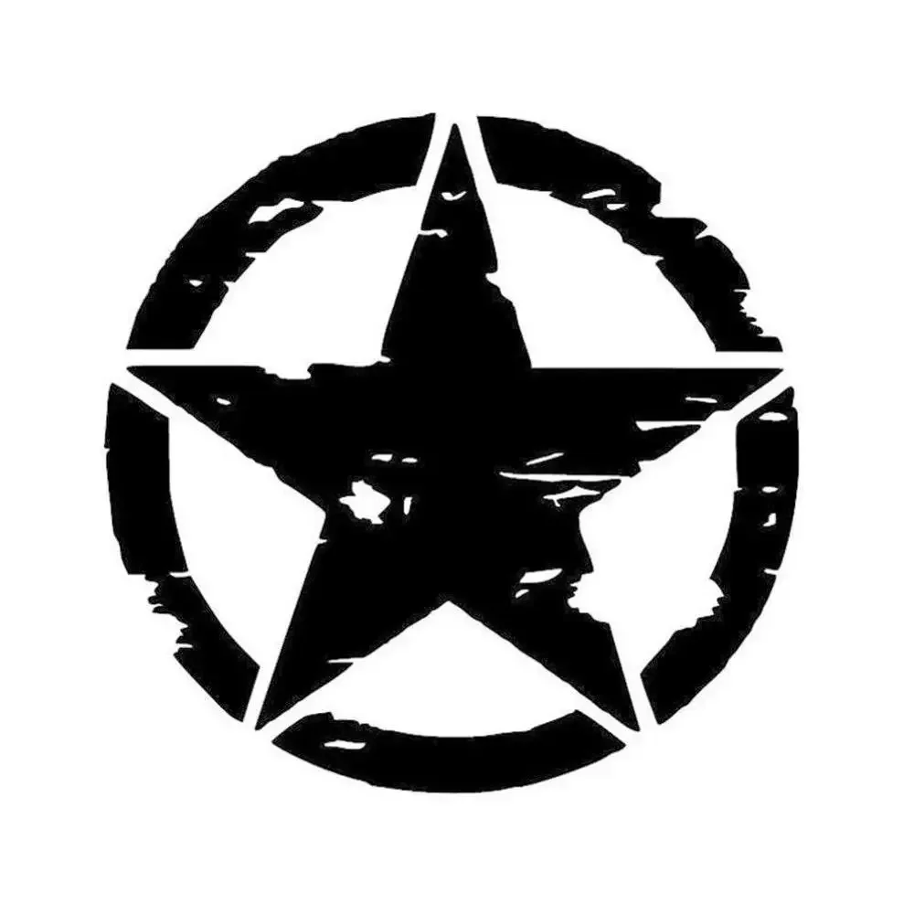 

Car Sticker Five-pointed Star Car Styling Personality Jeep Accessories Focus Waterproof Cover Scratches Vinyl Decal,15cm*15cm