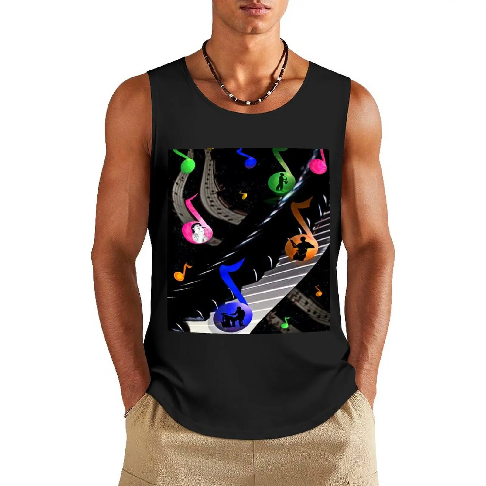 

Universal Music Tank Top gym t shirt men anime gym mens clothing Men's t-shirts