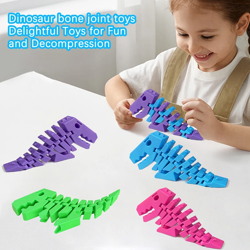 Porte-clés de dinosaure de dessin animé pour garçons et filles, modules de décompression, pendentif 3D, porte-clés souligné, Sleton, Joendoc, nouveauté