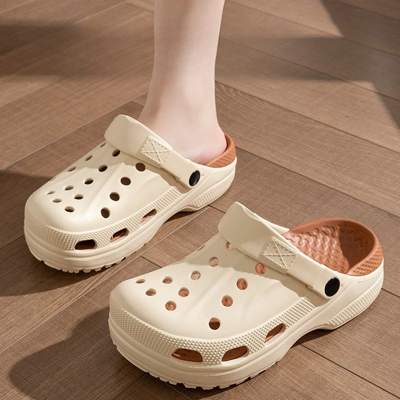 Summer Women Breathable EVA Clogs Flat Comfortable Hole Shoes Hospital Student Nurse Working Shoes Wear Men's Mules