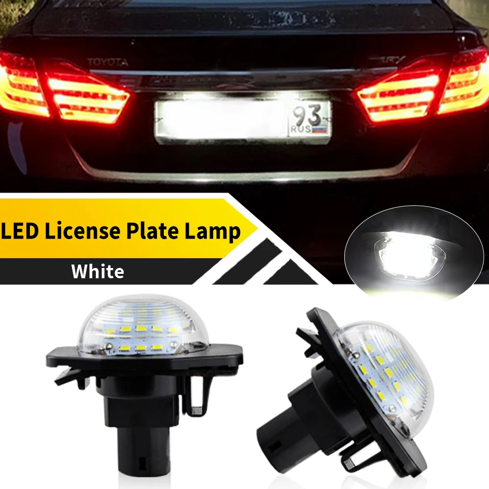 

2PCS OEM 6000K LED Car License Number Plate Light For Toyota Wish Zge21 2009.09-up Sienna Asl30,Gsl3# 2010.01-up