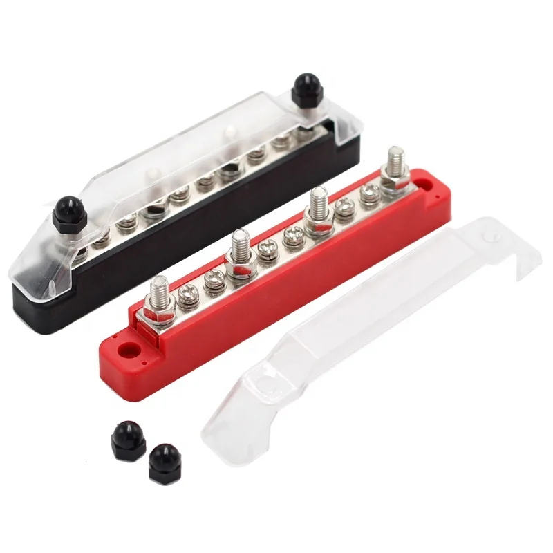 4XM6 Studs+ 6XM4 Screw Terminal Busbar Terminal Block 10Ways For UTV/ATV Parts/Marine