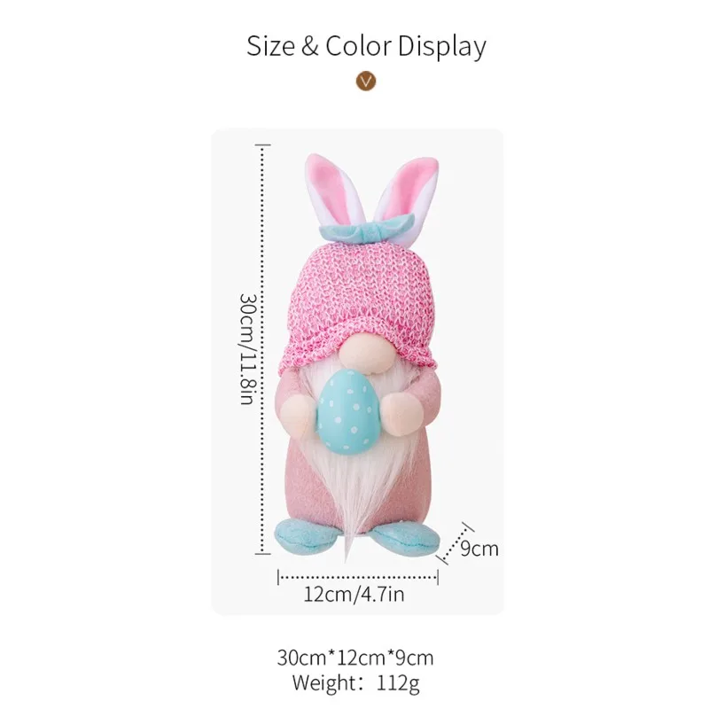 

With Light Gnomes Indoor Decorations, Handmade Stuffed Plush Gnomes B, Spring Summer Gnome Holiday Decorations