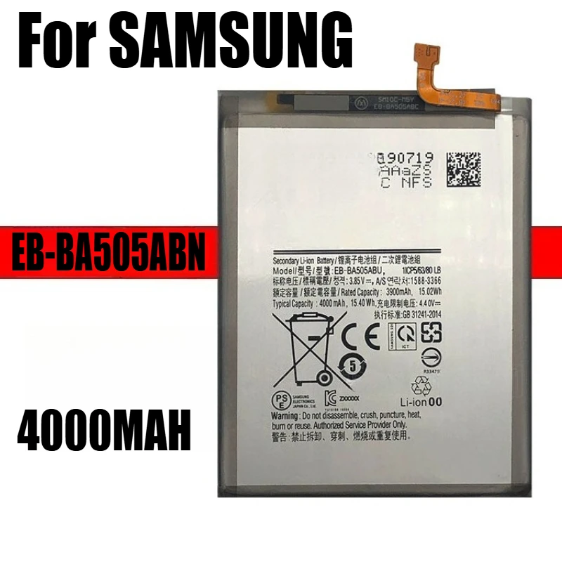 

EB-BA505ABN Replacement Battery 4000mAh for SAMSUNG Galaxy A20 A20 A30 A30S A50 Mobile Phone Batteries