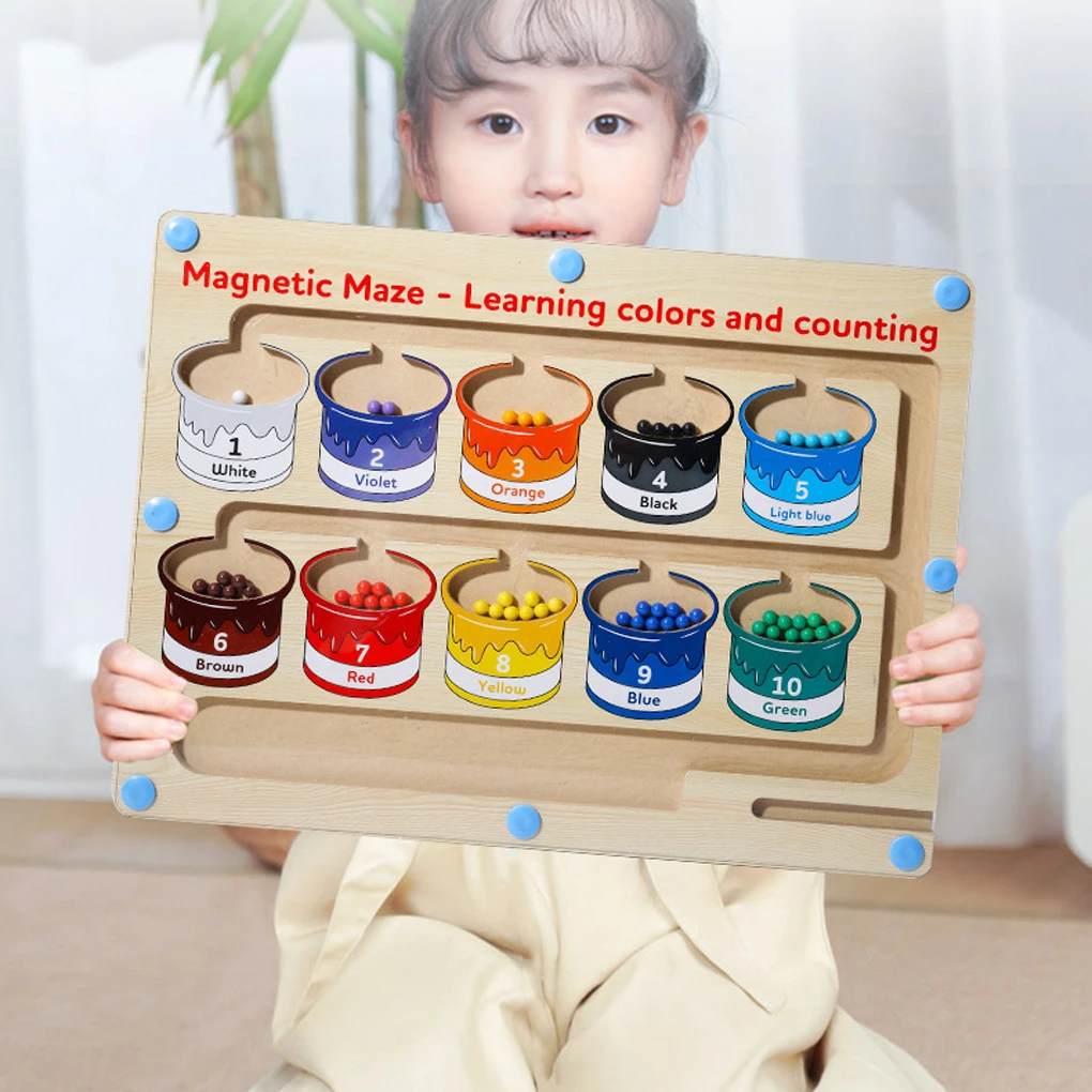 

Colorful Magnetic Board Game For Kids Easy Grasping Edutainment Best Gift Wood Counting Matching
