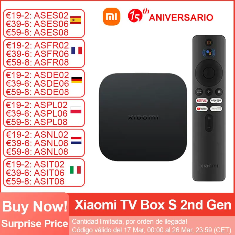 Xiaomi TV Box S 2nd Gen, Google TV smart tv Box, 4K Ultra-HD Quad-core Processor Dolby Vision HDR10+ Google Assistant,BT 5.2