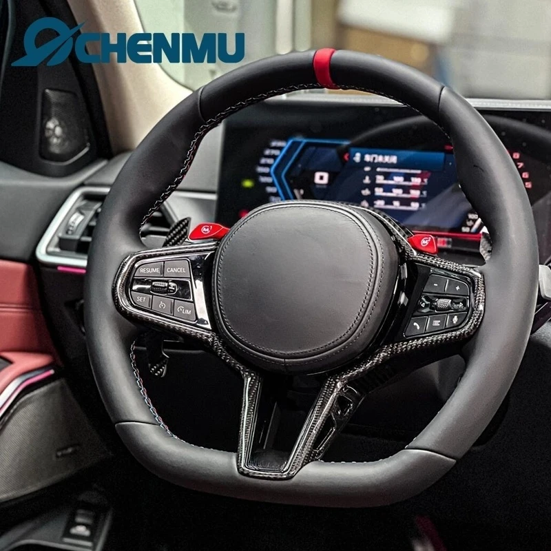 M4 CS Carbon Fiber Leather Car Steering Wheel for BMW G20 G30 M3 M5 F30 F10 F15 F36 F20 F22 F25 F31 F32 X1 X2 X3 X4 X5 X6